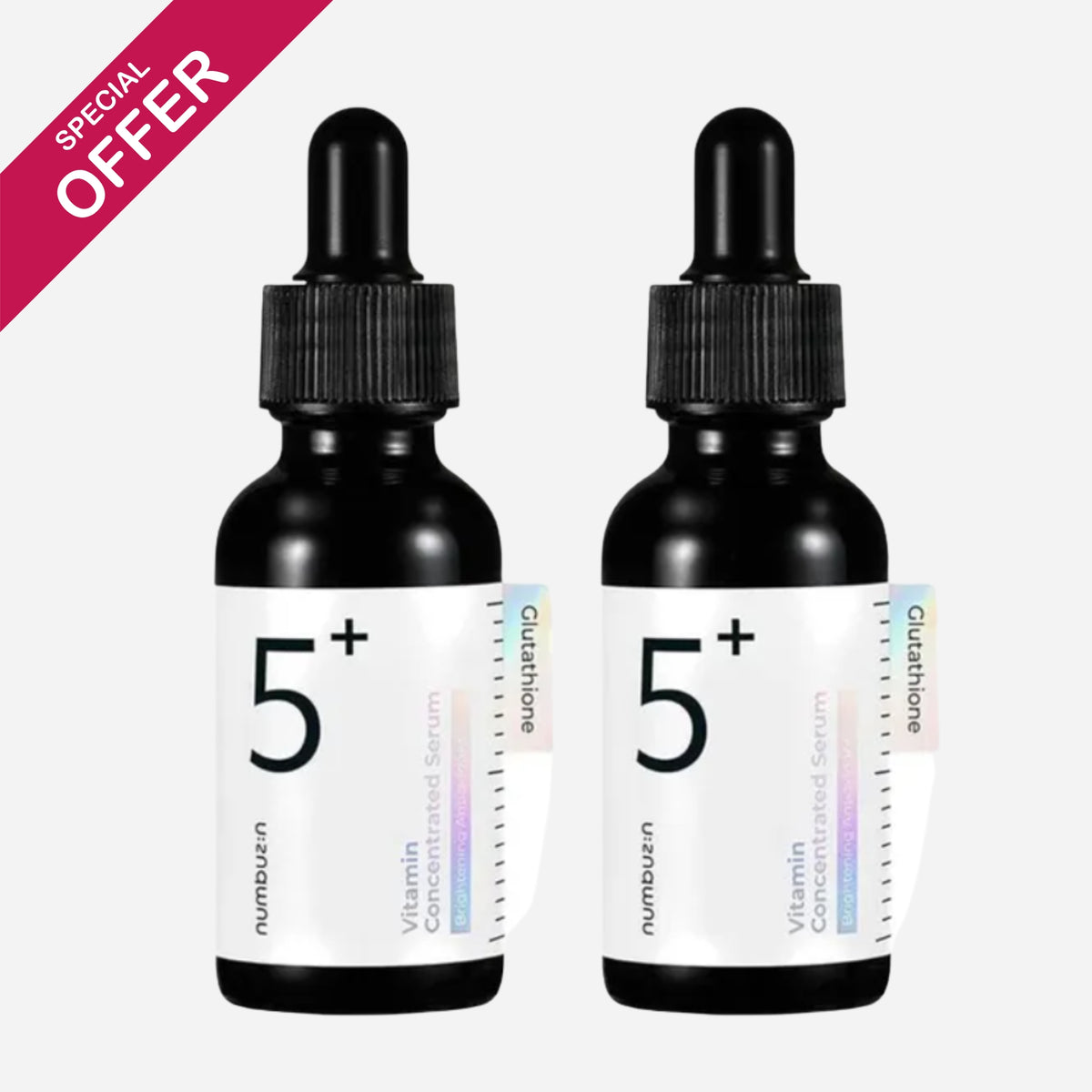 NUMBUZIN No.5+ Vitamin Serum Concentrated Serum – Éclat – Pack Économique 2 Pièces