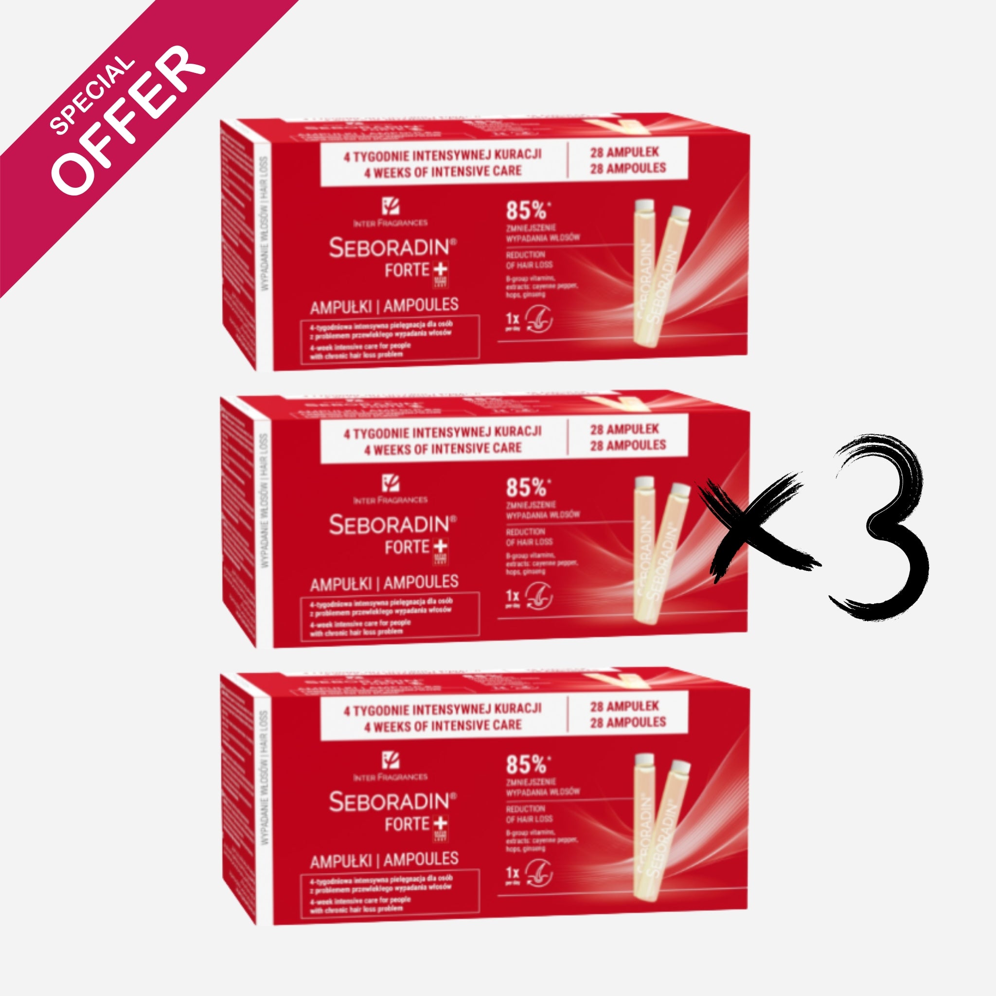 Seboradin Forte – Pack 3 Boîtes (Cure Intensive 3 Mois)