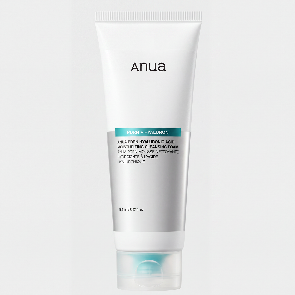Anua – PDRN Hyaluronic Acid Moisturizing Cleansing Foam | Mousse Nettoyante Hydratante | PDRN + Acide Hyaluronique | 150ml
