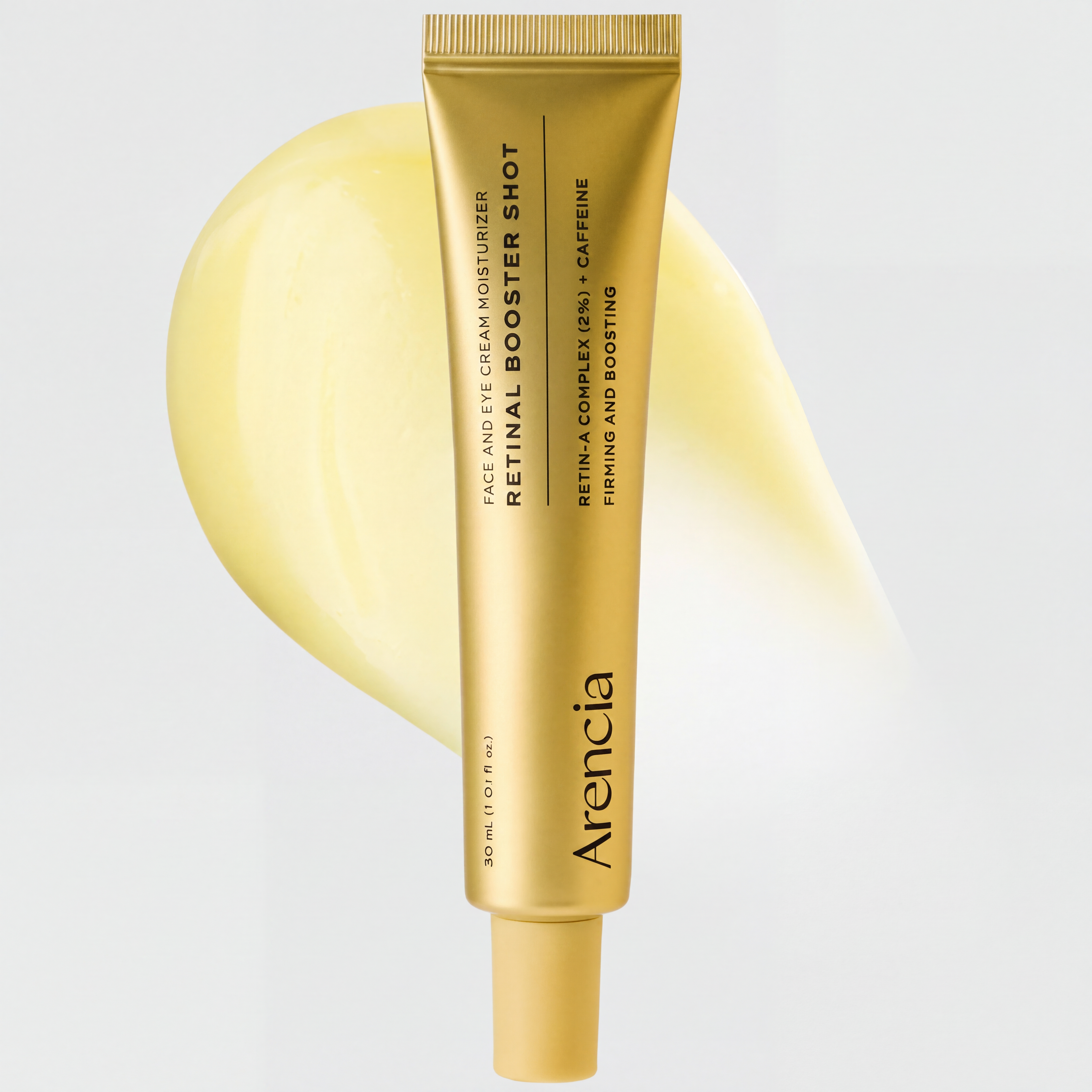 Arencia – Retinal Booster Shot | Crème Visage & Yeux | Retin-A Complex 2% + Caféine | Fermeté & Anti-Âge | 30ml