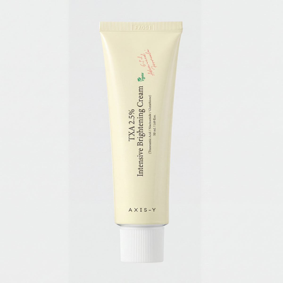 Axis-Y – TXA 2.5% Intensive Brightening Cream | Acide Tranexamique + Niacinamide + Glutathione | Éclat Intensif Vegan | 50ml