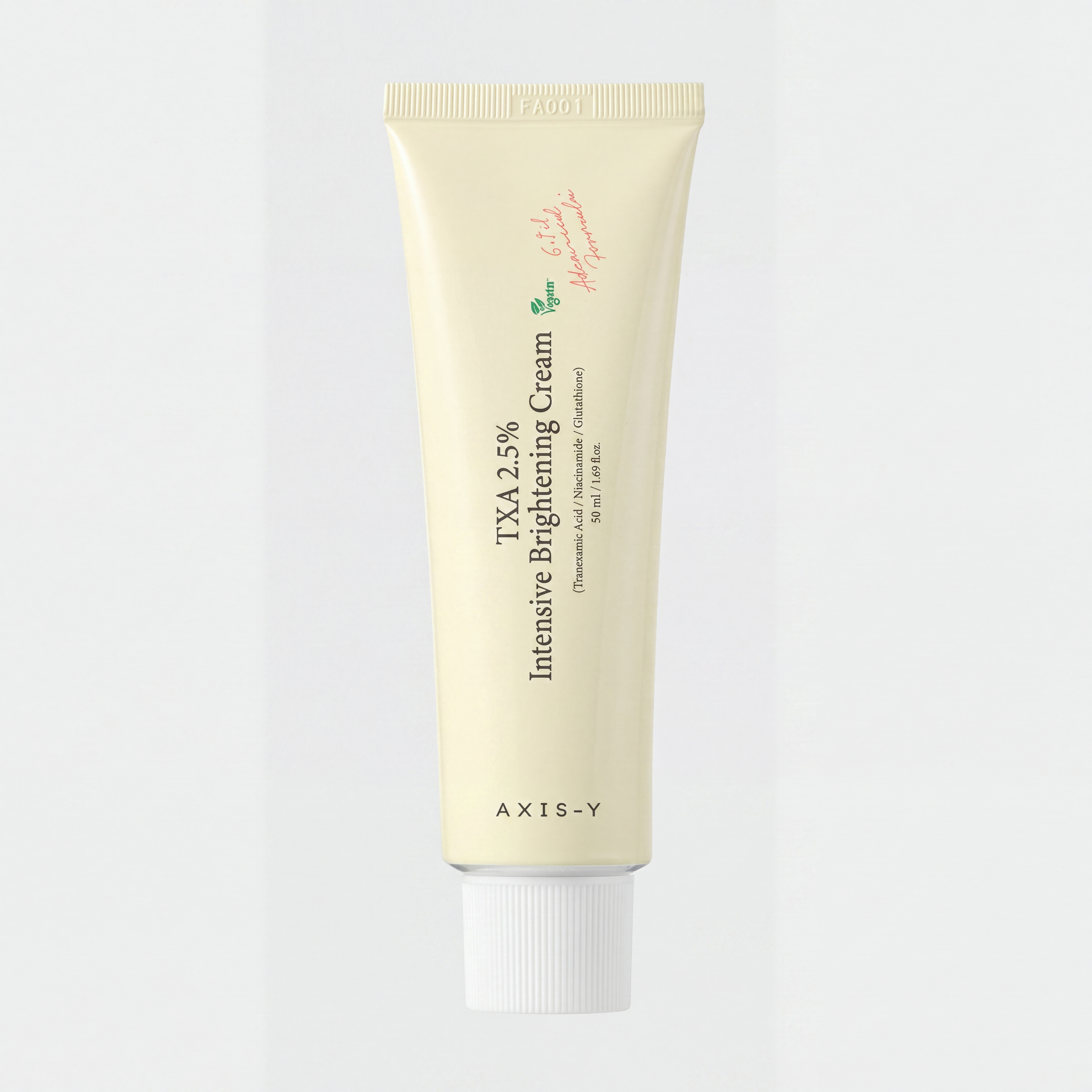 Axis-Y – TXA 2.5% Intensive Brightening Cream | Acide Tranexamique + Niacinamide + Glutathione | Éclat Intensif Vegan | 50ml