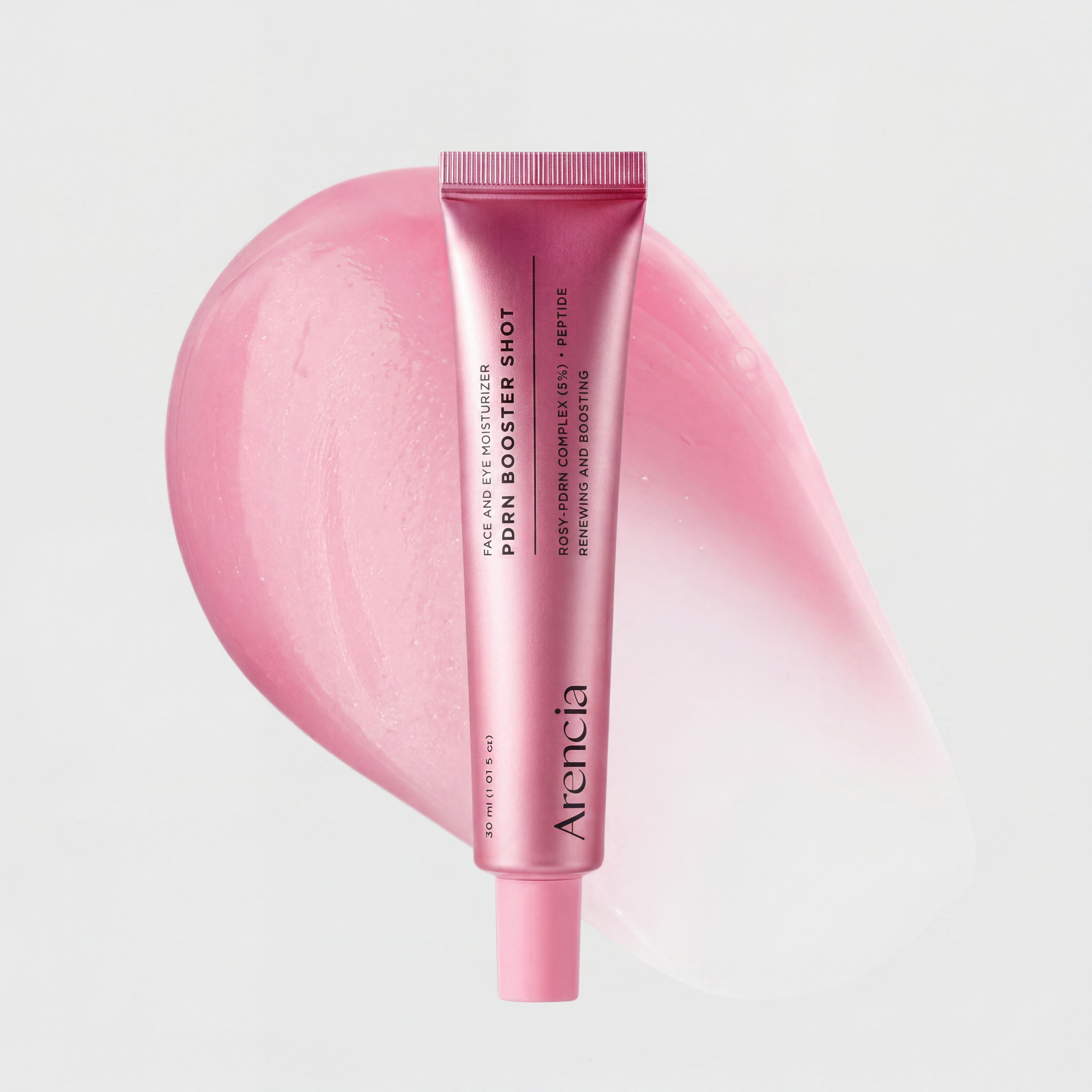 Arencia – PDRN Booster Shot | Crème Visage & Yeux | Rosy-PDRN Complex 5% + Peptide | Régénération & Éclat Rosé | 30ml