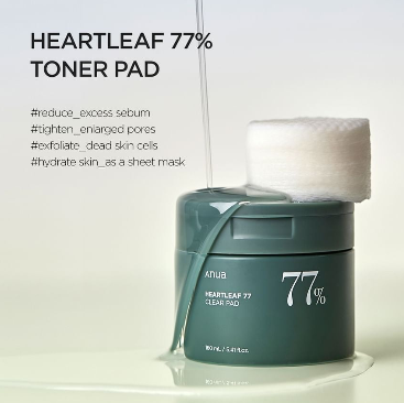 Anua - Heartleaf 77 Clear Pad - Compresses purifiantes