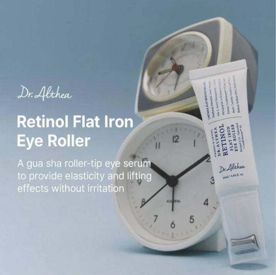 Dr. Althea – Retinol Flat Iron Eye Roller | Firming & Lifting | Rétinol 0.1% + Bakuchiol + CilaaRectiome™ 5%