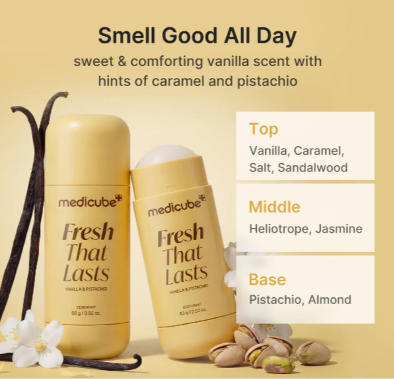 Medicube – Fresh That Lasts Deodorant | Vanilla & Pistachio | 83g