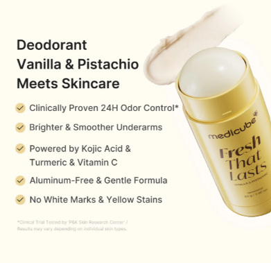 Medicube – Fresh That Lasts Deodorant | Vanilla & Pistachio | 83g