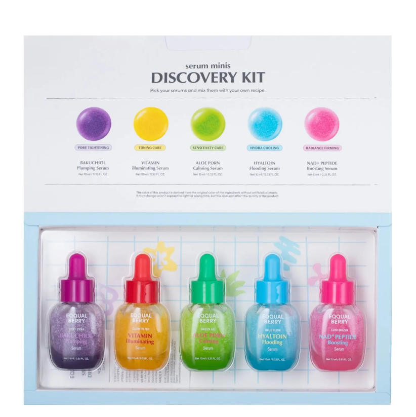 Equal Berry – Serum Minis Discovery Kit | 5 Sérums Essentiels en Format Voyage