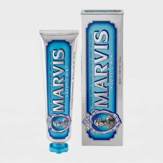 Marvis – Dentifrice Aquatic Mint | Fluor | Fraîcheur Marine & Menthe Intense | 85ml