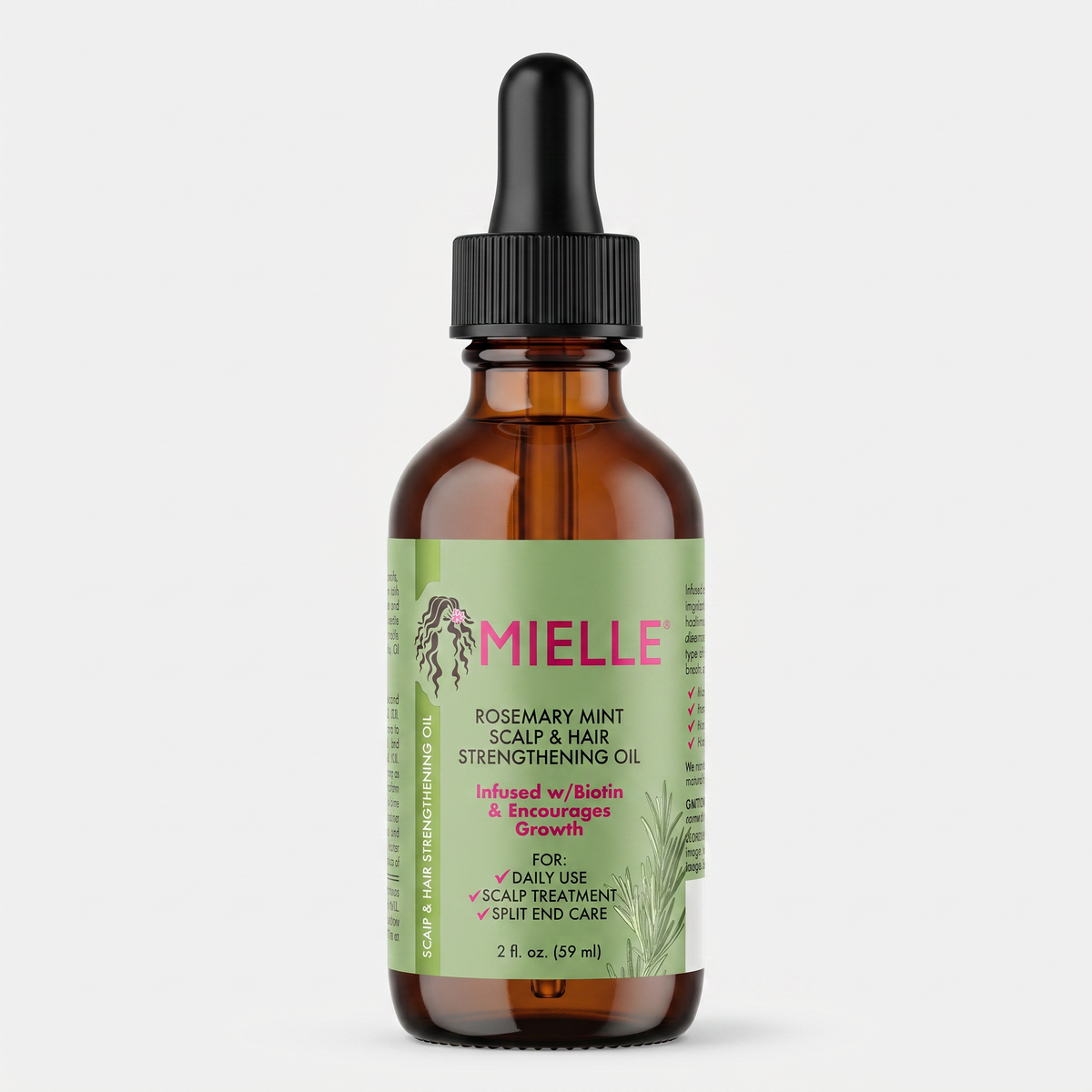 Mielle – Rosemary Mint Scalp & Hair Strengthening Oil | Biotine & Romarin | Croissance & Force | 59ml