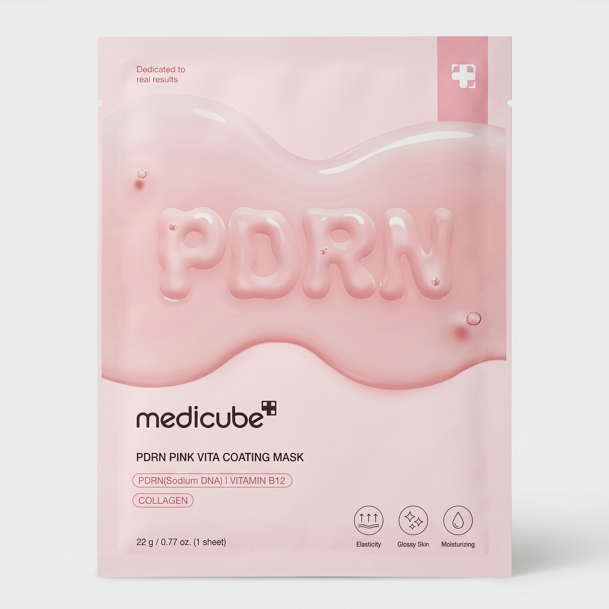 Medicube – PDRN Pink Vita Coating Mask | PDRN + Vitamine B12 + Collagène | Éclat & Élasticité | 22g