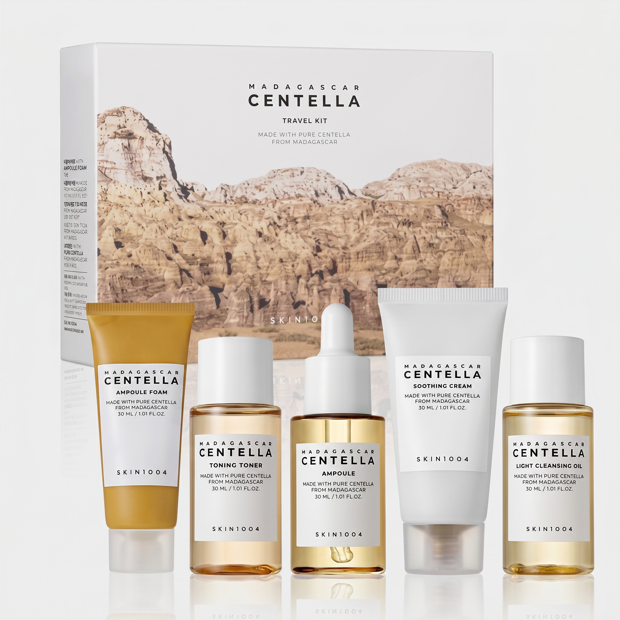 Skin1004 – Madagascar Centella Travel Kit | Routine Complète 5 Produits Format Voyage