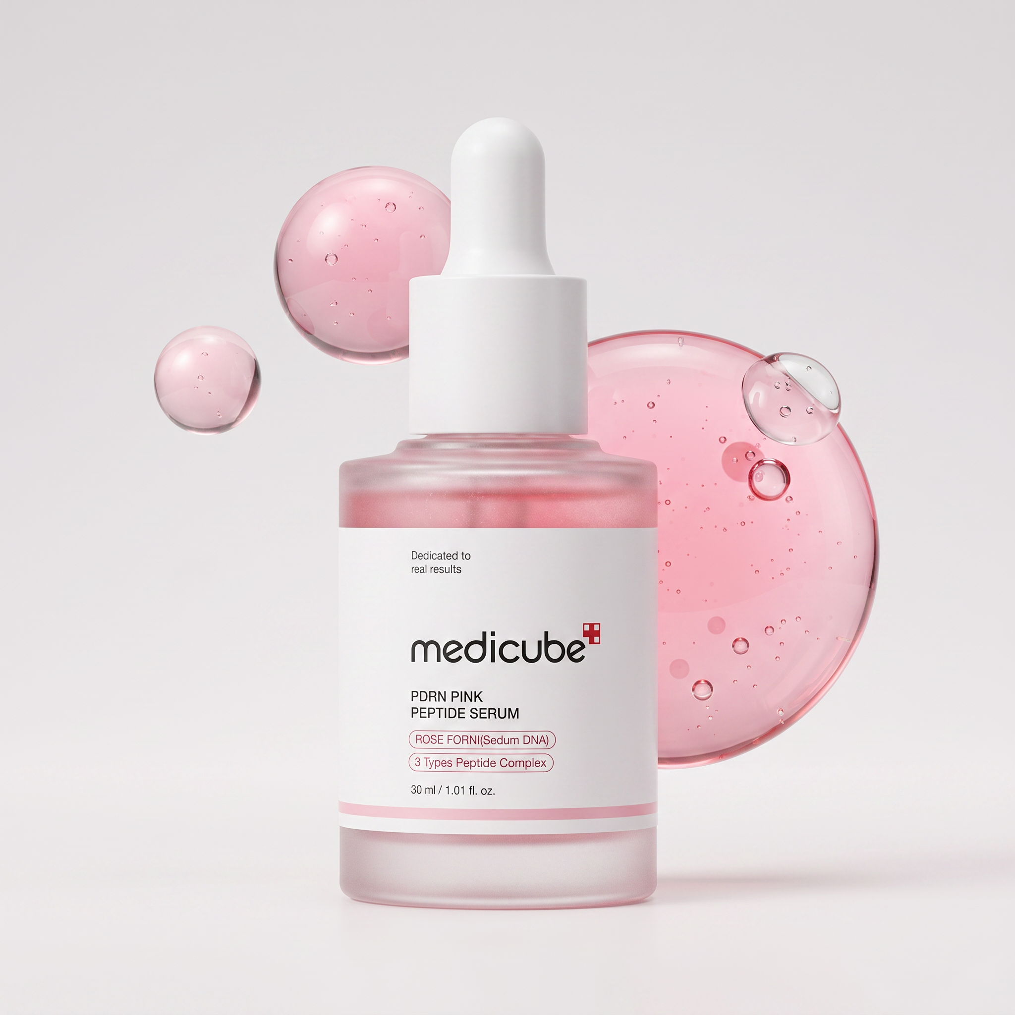 Medicube – PDRN Pink Peptide Serum | Rose FORNI (Sedum DNA) + 3 Types Peptide Complex | 30ml