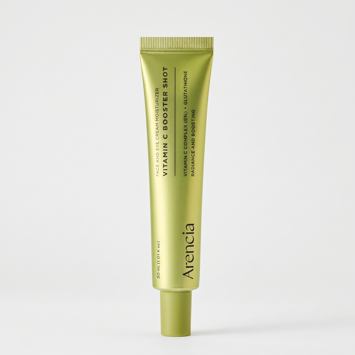 Arencia – Vitamin C Booster Shot | Crème Visage & Contour des Yeux | Complexe Vitamine C 5% + Glutathione | Éclat & Boost | 30ml