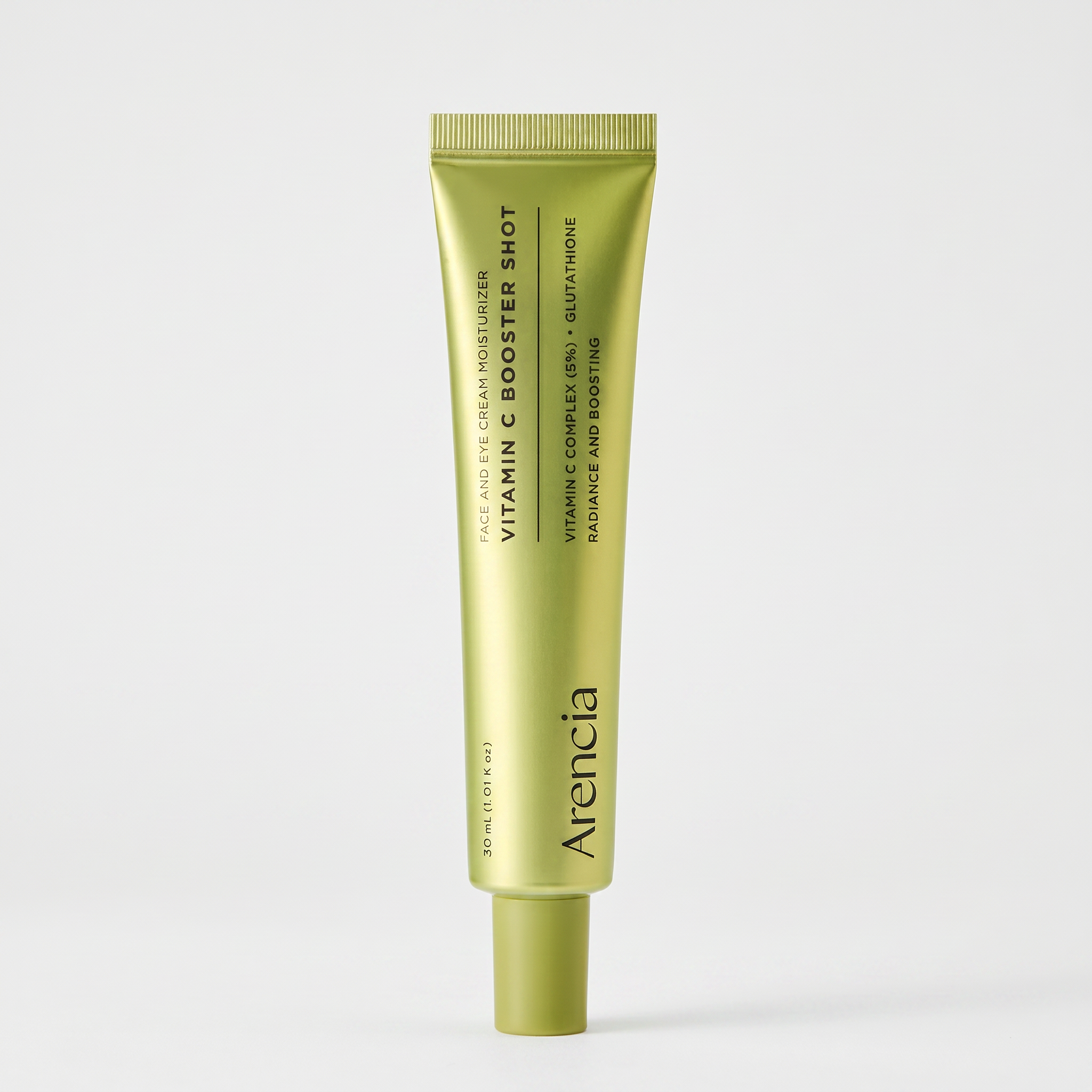 Arencia – Vitamin C Booster Shot | Crème Visage & Contour des Yeux | Complexe Vitamine C 5% + Glutathione | Éclat & Boost | 30ml