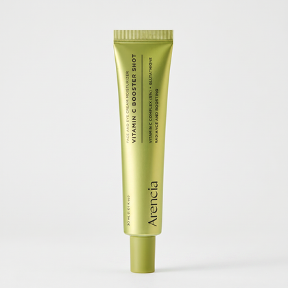 Arencia – Vitamin C Booster Shot | Crème Visage & Contour des Yeux | Complexe Vitamine C 5% + Glutathione | Éclat & Boost | 30ml