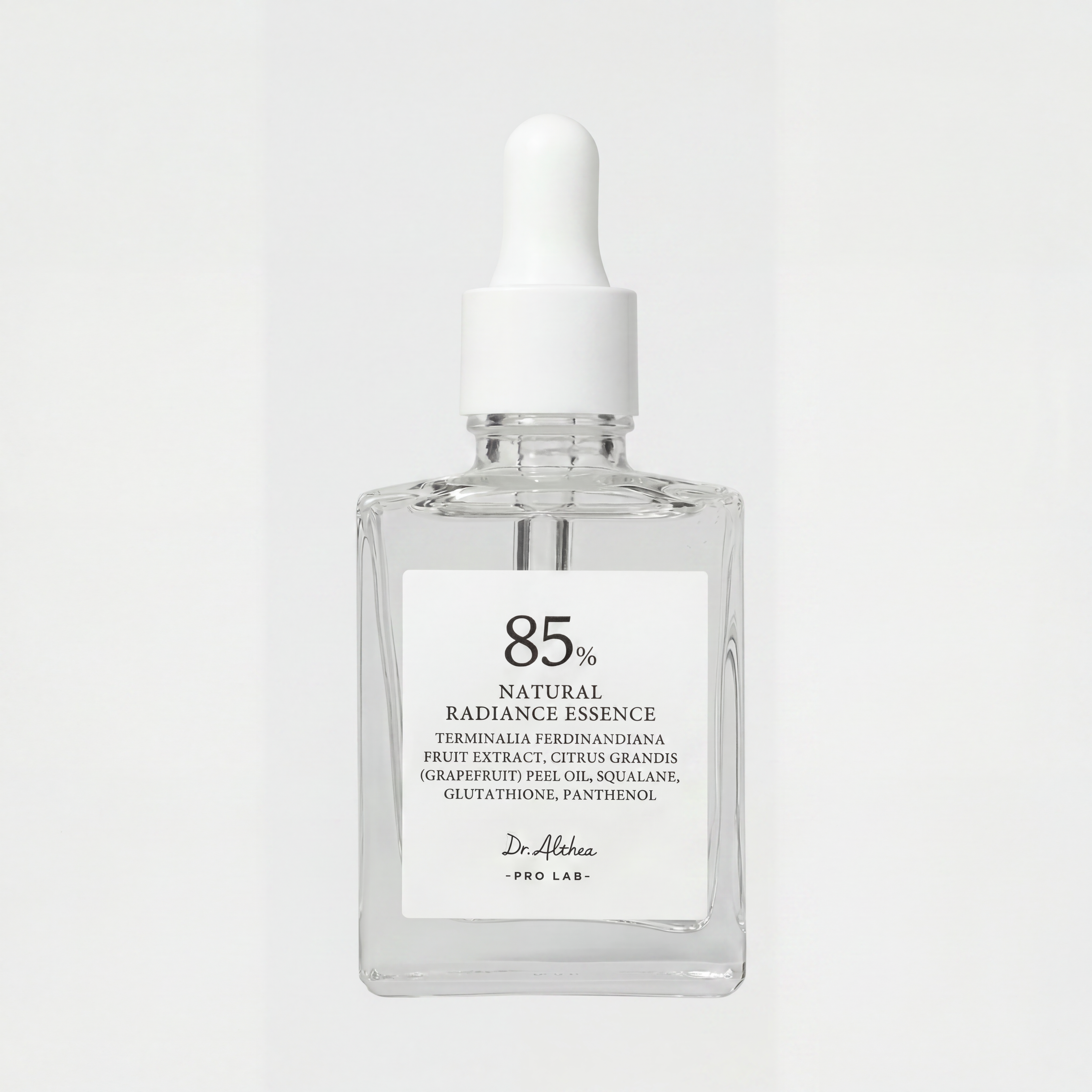 Dr. Althea Pro Lab – 85% Natural Radiance Essence | Terminalia + Pamplemousse + Squalane + Glutathione + Panthénol | Éclat Naturel