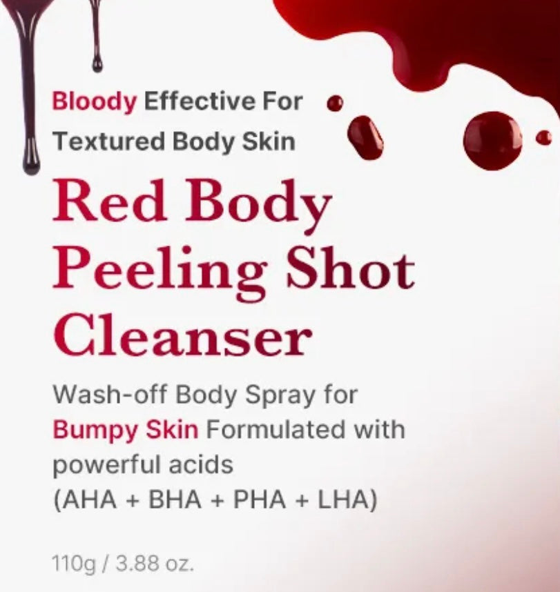 medicube - Red Acne Body Peeling Shot - Sérum exfoliant anti-acné pour le corps