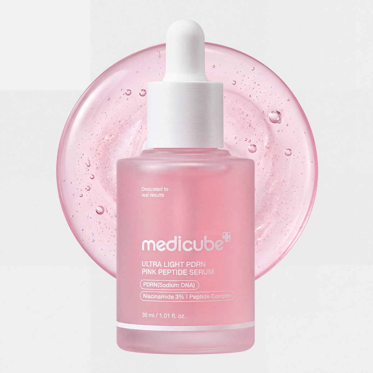 Medicube – Ultra Light PDRN Pink Peptide Serum | PDRN (Sodium DNA) + Niacinamide 3% + Peptide Complex