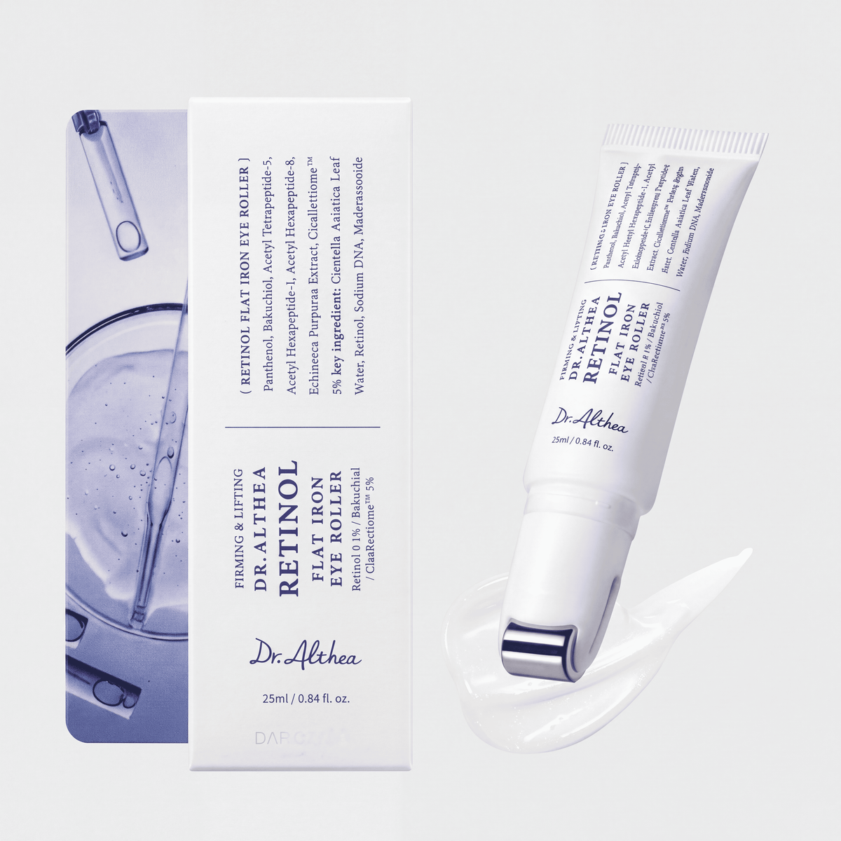 Dr. Althea – Retinol Flat Iron Eye Roller | Firming & Lifting | Rétinol 0.1% + Bakuchiol + CilaaRectiome™ 5%