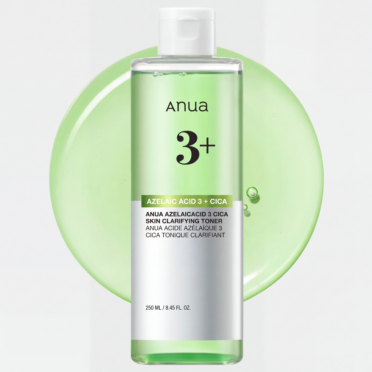 Anua – Azelaic Acid 3 + Cica Skin Clarifying Toner | Acide Azélaïque 3% + Centella | Tonique Clarifiant Anti-Rougeurs | 250ml